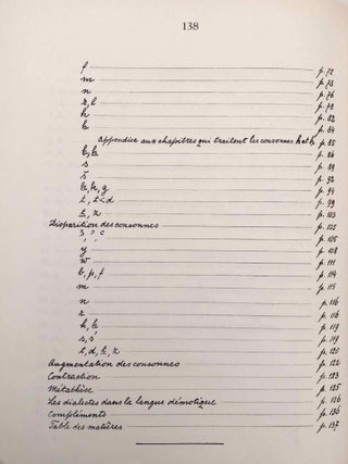 Grammaire d&eacute;motique. Tome I: Introduction, orthographe, phon&eacute;tique. Tome II: Morphologie 1: pronoms, substantifs, adjectifs, num&eacute;raux. Tome III: Morphologie 2: Verbe I: classification des verbes, formes simples du verbe. Tome IV: Morphologie 2: Verbe II: formes compos&eacute;es du verbe. Tome V: Morphologie 3: particules. Tome VI: Syntaxe. Tome VII,1: 1. Corrections et compl&eacute;ments. Index des mots d&eacute;motiques. Tome VII,2: Index des mots anciens &eacute;gyptiens, n&eacute;o&eacute;gyptiens et r&eacute;cents. Index des mots coptes. Index des mots grecs.
