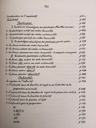 Grammaire d&eacute;motique. Tome I: Introduction, orthographe, phon&eacute;tique. Tome II: Morphologie 1: pronoms, substantifs, adjectifs, num&eacute;raux. Tome III: Morphologie 2: Verbe I: classification des verbes, formes simples du verbe. Tome IV: Morphologie 2: Verbe II: formes compos&eacute;es du verbe. Tome V: Morphologie 3: particules. Tome VI: Syntaxe. Tome VII,1: 1. Corrections et compl&eacute;ments. Index des mots d&eacute;motiques. Tome VII,2: Index des mots anciens &eacute;gyptiens, n&eacute;o&eacute;gyptiens et r&eacute;cents. Index des mots coptes. Index des mots grecs.