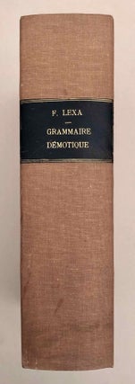 Item #M1807a Grammaire démotique. Tome I: Introduction, orthographe, phonétique. Tome II:...[newline]M1807a.jpeg