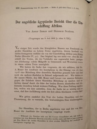 Der angebliche ägyptische Bericht über die Umschiffung Afrikas