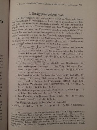 Sprachliche Verschiedenheiten in den Inschriften von Dendera. Bound together with: von J. Vahlen: Beiträge zur Berichtigung der römischen Elegiker.