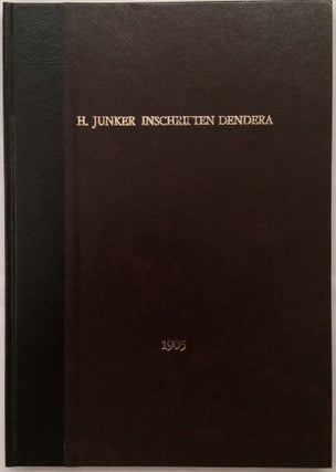 Item #M1809 Sprachliche Verschiedenheiten in den Inschriften von Dendera. Bound together with:...
