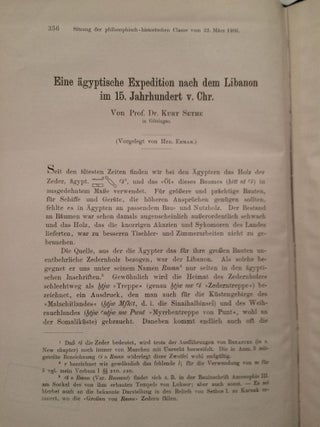 Eine ägyptische Expedition nach dem Libanon im 15. Jahrhundert v. Chr.