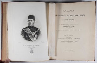 Item #M1813b Catalogue des monuments et inscriptions de l’Égypte antique. Première série:...