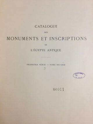 Catalogue des monuments et inscriptions de l’Égypte antique. Première série: Haute Egypte. Tome I: De la frontière de Nubie à Kom Ombos. Tome II: Kom Ombos. 1ère partie. Tome III: Kom Ombos. 2ème partie. Fasc. 1, 2 & 3 (complete set)