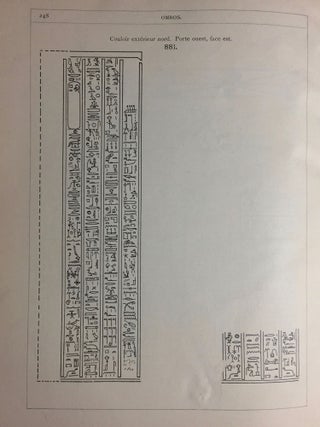 Catalogue des monuments et inscriptions de l’Égypte antique. Première série: Haute Egypte. Tome I: De la frontière de Nubie à Kom Ombos. Tome II: Kom Ombos. 1ère partie. Tome III: Kom Ombos. 2ème partie. Fasc. 1, 2 & 3 (complete set)