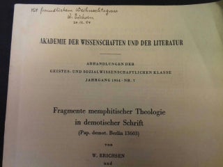Fragmente memphitischer Theologie in demotischer Schrift (Pap. Demot. Berlin 13603)[newline]M1841a-01.jpg