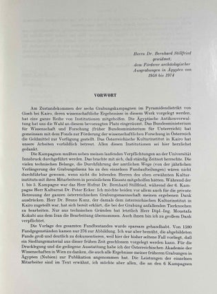 Siedlungsfunde aus dem frühen alten Reich in Giseh. Österreichische Ausgrabungen 1971-1975.