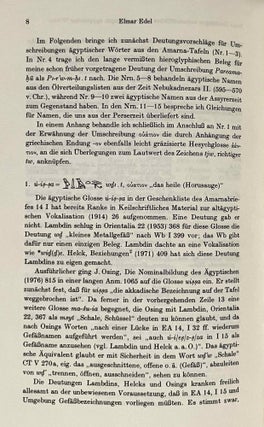 Neue Deutungen keilschriftlicher Umschreibungen ägyptischer Wörter und Personennamen