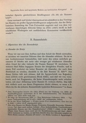 Ägyptische Ärzte und ägyptische Medizin am hethitischen Königshof. Neue Funde von Keilschriftbriefen Ramses II. aus Bogazköy.