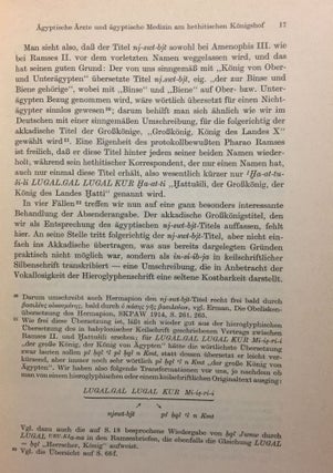 Ägyptische Ärzte und ägyptische Medizin am hethitischen Königshof. Neue Funde von Keilschriftbriefen Ramses II. aus Bogazköy.
