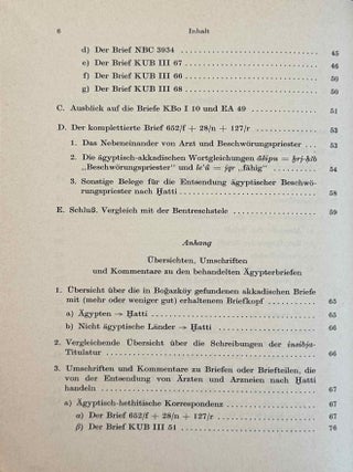 &Auml;gyptische &Auml;rzte und &auml;gyptische Medizin am hethitischen K&ouml;nigshof. Neue Funde von Keilschriftbriefen Ramses II. aus Bogazk&ouml;y.