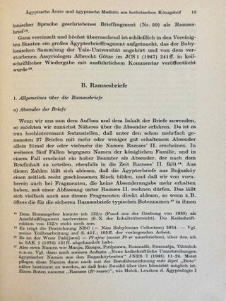 &Auml;gyptische &Auml;rzte und &auml;gyptische Medizin am hethitischen K&ouml;nigshof. Neue Funde von Keilschriftbriefen Ramses II. aus Bogazk&ouml;y.