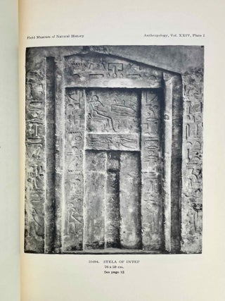 Egyptian Stelae in Field Museum of Natural History. [with:] The Art Institute of Chicago. A Handbook of the Egyptian Collection. [with:] Horus in the pyramid texts. 3 volumes.