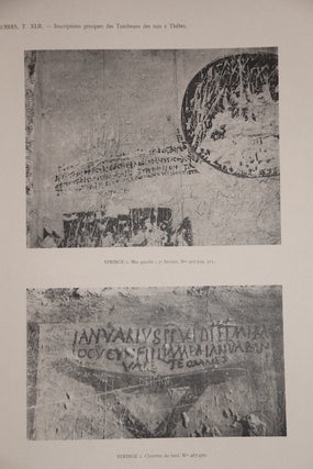 Inscriptions grecques et latines des tombeaux des rois ou syringes à Thèbes. Tome I: Texte & Tome II: Planches (complete set)[newline]M1871-02.jpg