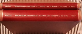 Item #M1871 Inscriptions grecques et latines des tombeaux des rois ou syringes à Thèbes. Tome...