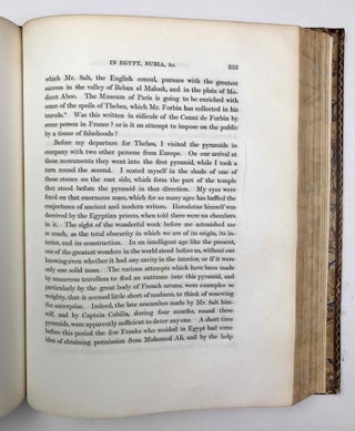 Narrative of the Operations and Recent Discoveries within the Pyramids, Temples, Tombs, and Excavations, in Egypt and Nubia; and of a Journey to the Coast of the Red Sea, in Search of the Ancient Berenice; and Another to the Oasis of Jupiter Ammon. Text and Plates illustrative of the researches and operations of G. Belzoni in Egypt and Nubia, including 6 new plates illustrative of the researches and operations of G. Belzoni in Egypt and Nubia (most complete edition)[newline]M1874c-23.jpeg