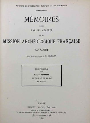 Description et histoire de l'île de Philae. Le temple de Philae (2 fascicules, complete set)