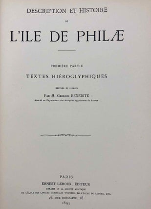 Le temple de Philae (2 fascicules, complete set)[newline]M1876a-03.jpg
