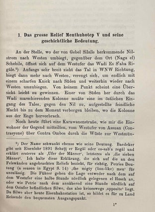 Vom Wadi Es S’aba Rigâle bei Gebel Silsile. Mit Beiträgen von H. Kees.