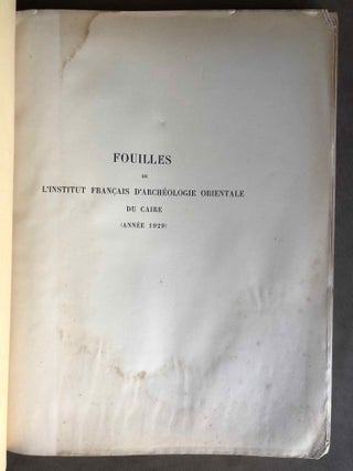 Rapports préliminaires. Tome VII. 1e partie: Médamoud (1929)