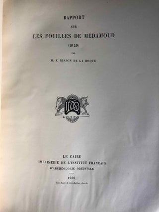 Rapports préliminaires. Tome VII. 1e partie: Médamoud (1929)[newline]M1886a-04.jpg