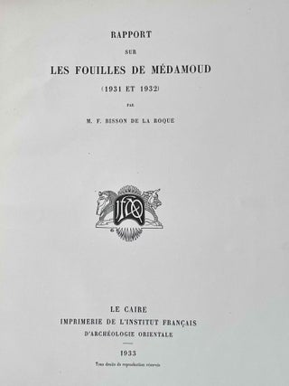 Rapports préliminaires. Tome IX. 3e partie: Médamoud (1931-1932)[newline]M1887a-03.jpeg