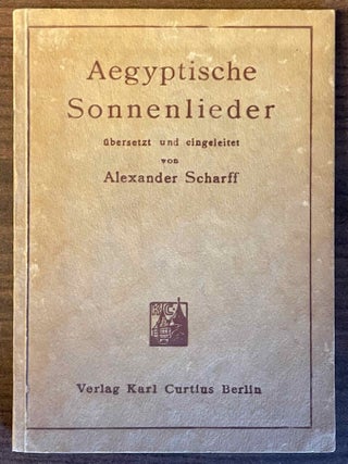 Item #M1893a &Auml;gyptische Sonnenlieder. SCHARFF Alexander[newline]M1893a-00.jpeg