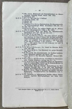 Gegen die Zahlenmystik an der grossen Pyramide bei Gise. Vortrag gehalten in der Vorderasiatisch-ägyptischen Gesellschaft zu Berlin am 1. Februar 1922.[newline]M1903-05.jpeg