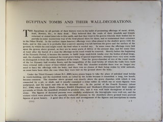 Wall decorations of Egyptian tombs. Illustrated from examples in the British Museum.