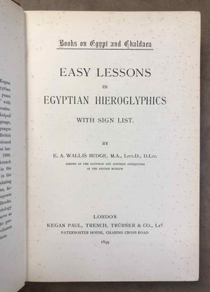 Egyptian Language. Easy Lessons in Egyptian Hieroglyphics with Sign List[newline]M1930-03.jpg
