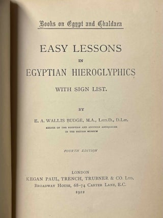 Egyptian Language. Easy Lessons in Egyptian Hieroglyphics with Sign List[newline]M1930d-01.jpeg
