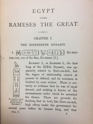A History of Egypt from the End of the Neolithic Period to the Death of Cleopatra VII. B.C. 30. Vol V. Egypt under Rameses the Great.[newline]M1935-03.jpg