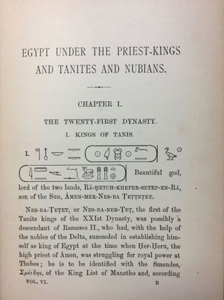 A History of Egypt from the End of the Neolithic Period to the Death of Cleopatra VII. B.C. 30. Vol VI. Egypt under the priest-kings and Tanites and Nubians.[newline]M1935a-07.jpg