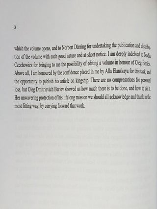 Discovering Egypt from the Neva. The Egyptological legacy of Oleg D. Berlev.