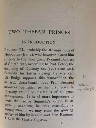 Two Theban Princes. Kha-em-uast & Amen-khepeshf, sons of Rameses III. Menna, a land-steward and their tombs[newline]M1946a-03.jpg