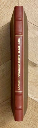 Item #M1952c Fouilles en Égypte: El Kab. Impressions et souvenirs. CAPART Jean
