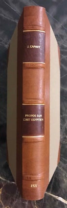 Item #M1954c Propos sur l’art égyptien. CAPART Jean