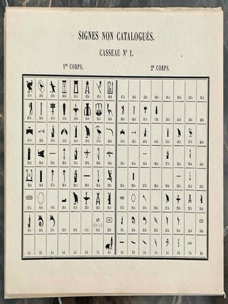 Catalogue des signes hi&eacute;roglyphiques de l&rsquo;Imprimerie de l&rsquo;Institut Fran&ccedil;ais du Caire Suppl&eacute;ment g&eacute;n&eacute;ral au catalogue des signes hi&eacute;roglyphiques de l&rsquo;Imprimerie de l&rsquo;Institut Fran&ccedil;ais du Caire (1930)[newline]M1967a-12.jpeg