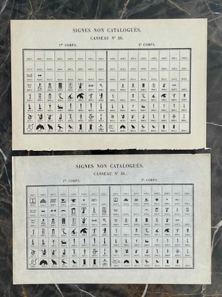 Catalogue des signes hi&eacute;roglyphiques de l&rsquo;Imprimerie de l&rsquo;Institut Fran&ccedil;ais du Caire Suppl&eacute;ment g&eacute;n&eacute;ral au catalogue des signes hi&eacute;roglyphiques de l&rsquo;Imprimerie de l&rsquo;Institut Fran&ccedil;ais du Caire (1930)[newline]M1967a-14.jpeg