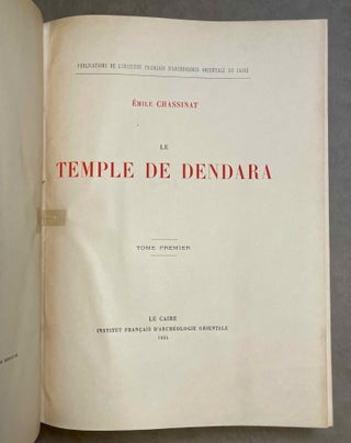 Le temple de Dendara. Volumes I to IX (1st edition)[newline]M1971a-01.jpeg