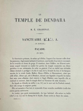 Le temple de Dendara. Volumes I to IX (1st edition)[newline]M1971a-02.jpeg