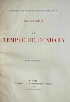 Le temple de Dendara. Volumes I to IX (1st edition)[newline]M1971a-09.jpeg