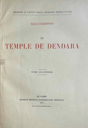 Le temple de Dendara. Volumes I to IX (1st edition)[newline]M1971a-13.jpeg