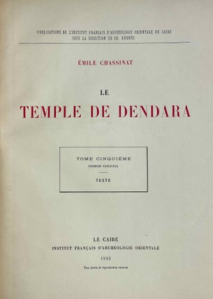 Le temple de Dendara. Volumes I to IX (1st edition)[newline]M1971a-17.jpeg