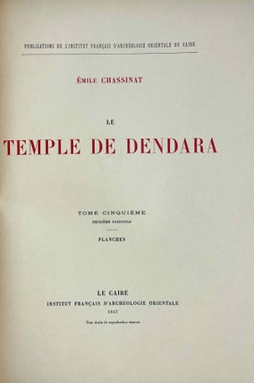 Le temple de Dendara. Volumes I to IX (1st edition)[newline]M1971a-20.jpeg