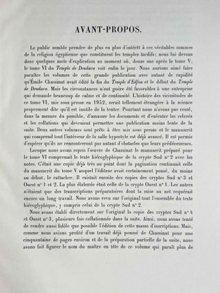Le temple de Dendara. Volumes I to IX (1st edition)[newline]M1971a-23.jpeg