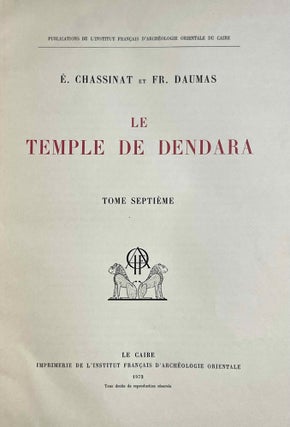 Le temple de Dendara. Volumes I to IX (1st edition)[newline]M1971a-28.jpeg