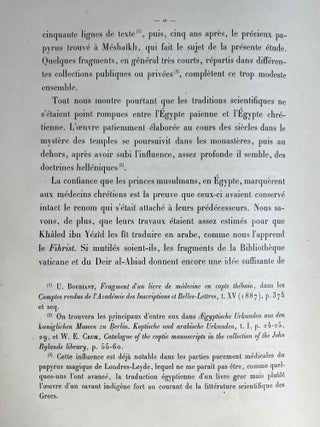 Un papyrus m&eacute;dical copte