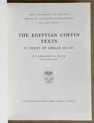 The Egyptian Coffin Texts. Vol. V: Texts of spells 365-471[newline]M1989r-02.jpeg